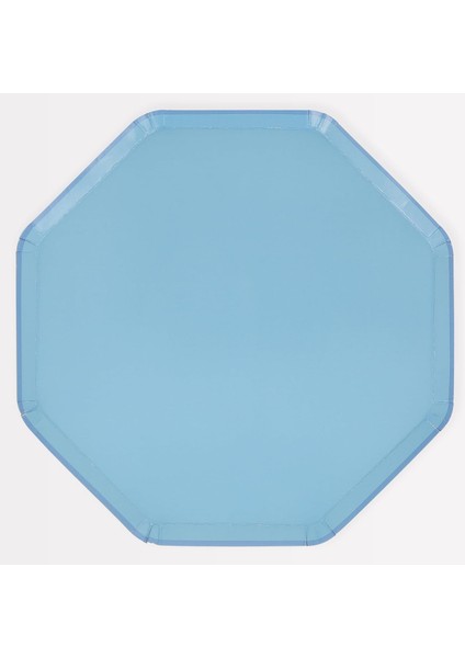 Meri - Cornflower Blue Dinner Plates - Peygamber Çiçeği Mavisi Tabaklar (L) (X8)