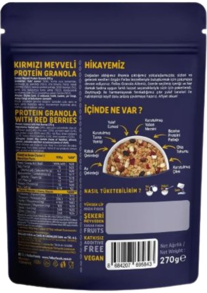 Protein Granola -Hindistan Cevizi 270 gr - Kırmızı Meyveler 270 gr 2'li Set fiyatları