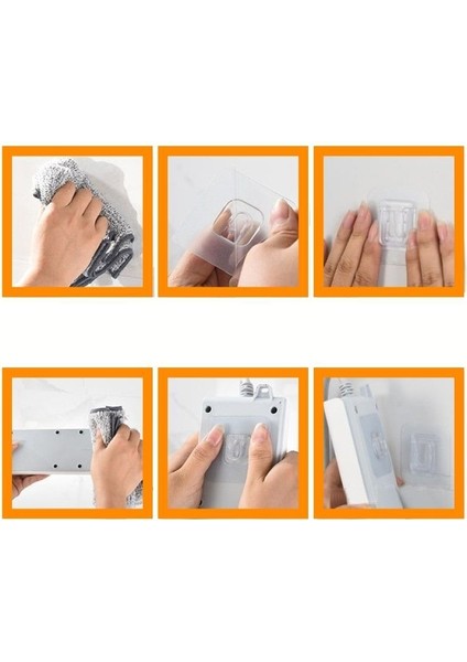 Kuriton 5 SET Geçmeli Klips, Kendinden Yapışkanlı Eşya Sabitleme Askısı fiyatları