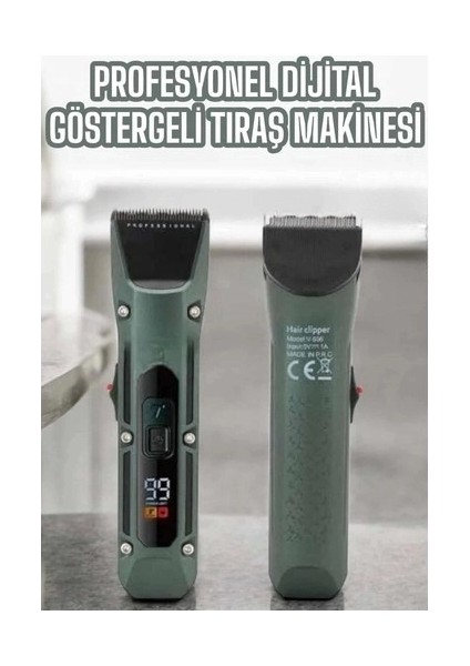 Tıraş Makinesi Dijital Göstergeli Turbo Motor Paslanmaz Çelik