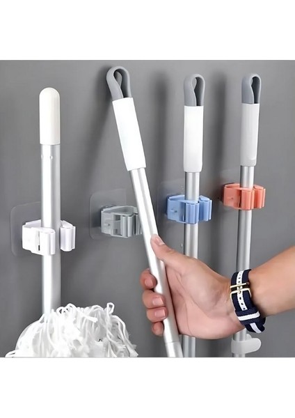 Guripon 4'Lü Duvara Monte Mop Paspas Tutucu, Kendinden Yapışkanlı, Organizer Düzenleyici modelleri
