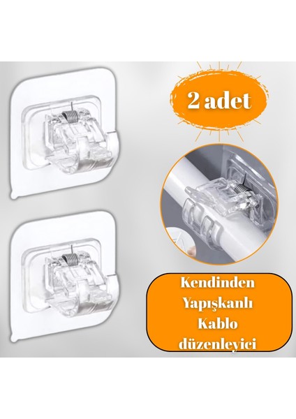 Kabelring 2 Adet Yaylı Boru ve Kablo Düzenleyici Halka Kendinden Yapışkanlı (Çift)