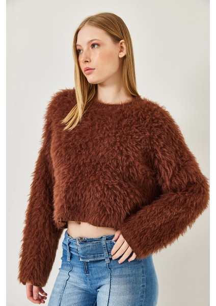 Kadın Tüylü Triko Kazak fiyatları