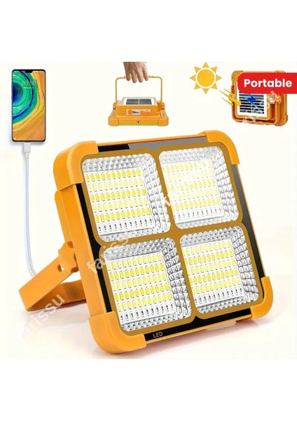 Solar Panelli Çakar Özellikli Dış Mekan Aydınlatmasına Uygun Projektör