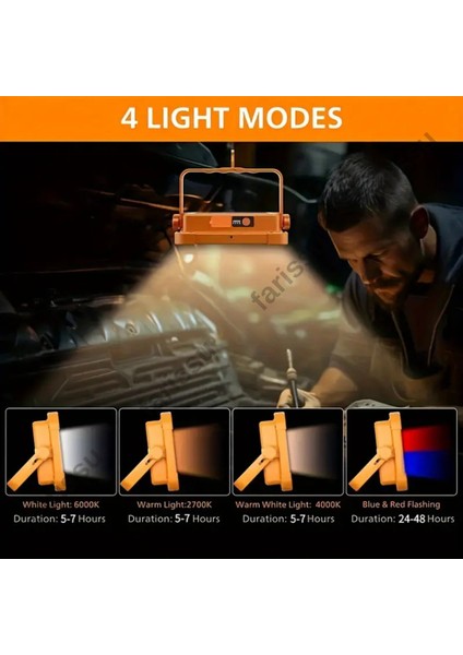 Solar Panelli Çakar Özellikli Dış Mekan Aydınlatmasına Uygun Projektör