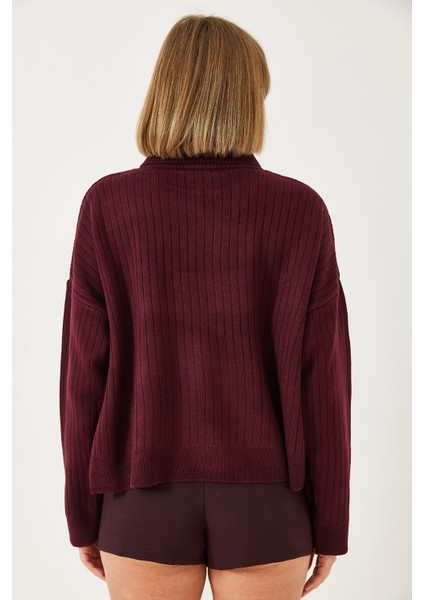 Kadın Yaka Detayl Triko Kazak modelleri