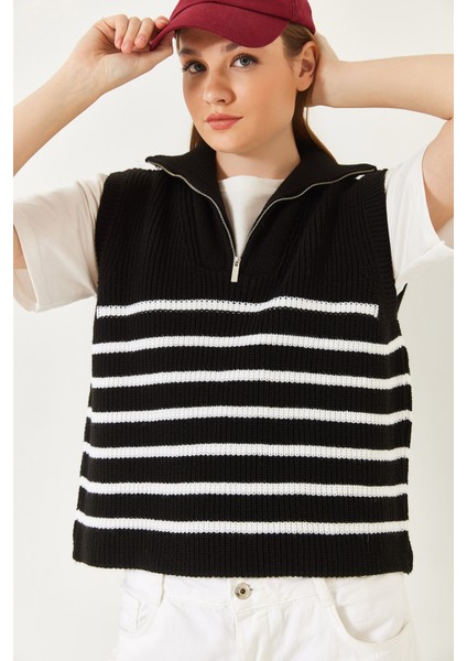 Kadın Fermuarlı Selanik Örgü Triko Süveter fiyatları