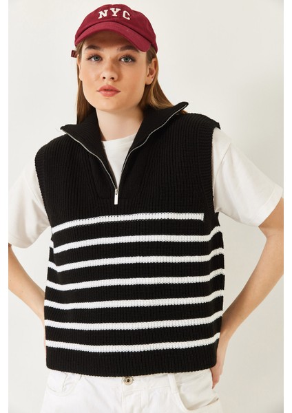 Kadın Fermuarlı Selanik Örgü Triko Süveter indirimleri