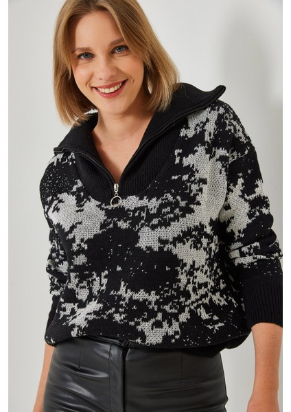 Kadın Fermuarlı Triko Kazak fiyatları