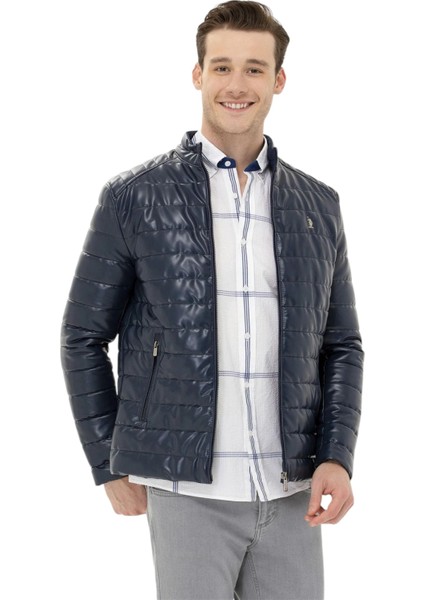 Erkek Lacivert Deri Mont P23086 fiyatları