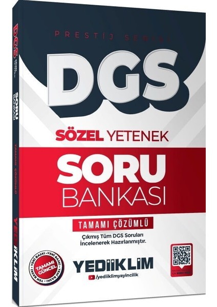 Yediiklim 2026 Dgs Prestij Serisi Sözel Yetenek Tamamı Çözümlü Soru Bankası Yediiklim Yayınları