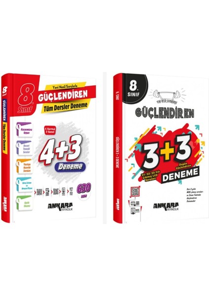 Ankara 8. Sınıf Güçlendiren Tüm Dersler Deneme Sınavı 2 Kitap Ank