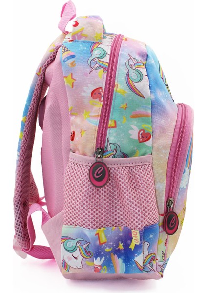 2 Gözlü Unicorn Anaokulu Çantası - Kız Çocuk Çanta Kreş Çantası - Gökkuşağı Unicorn Çanta modelleri