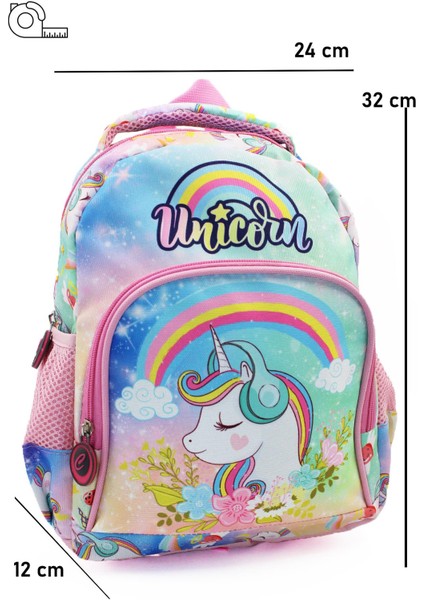 2 Gözlü Unicorn Anaokulu Çantası - Kız Çocuk Çanta Kreş Çantası - Gökkuşağı Unicorn Çanta indirimleri
