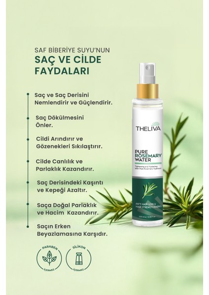 Saf Biberiye Suyu 100 ml Saç Toniği fiyatları