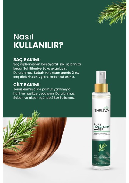Saf Biberiye Suyu 100 ml Saç Toniği fırsatları