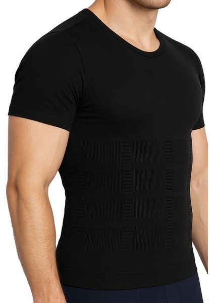 Erkek Korse Atlet Göğüs Jinekomasti ve Göbek Karın Toparlayıcı Fit Görünüm Kısa Kollu fiyatları