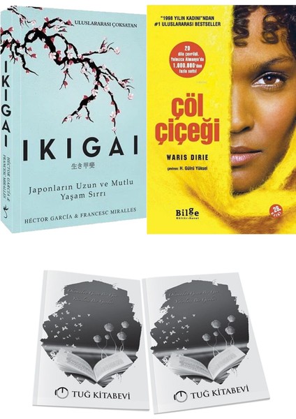 Ikigai Japonların Uzun ve Mutlu Yaşam Sırrı ve Çöl Çiçeği + Hediyeli