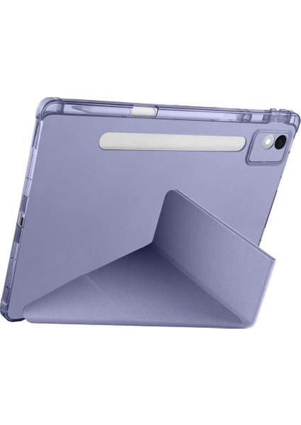 Lenovo Idea Tab Pro 12.7" Uyumlu Kılıf Kalem Bölmeli Tri Folding Standlı Arkası Silikon Uyku Modlu indirimleri