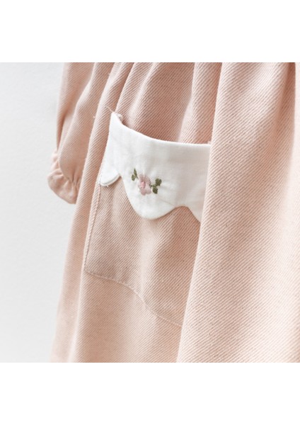 Cep Nakışlı Kız Bebe Elbise modelleri