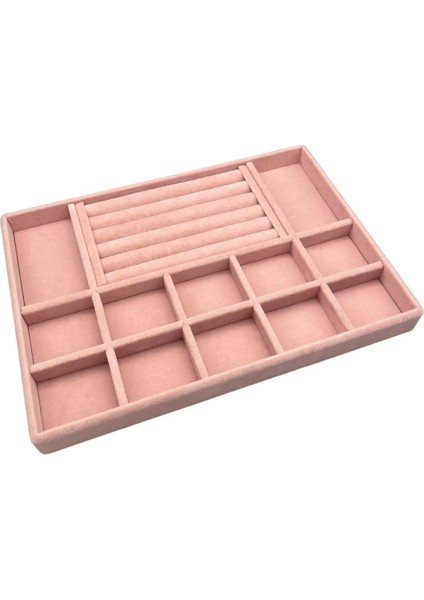 Istanbul Model Süet Kumaş Pembe Renk 24/34 cm Takı Sergileme Standı