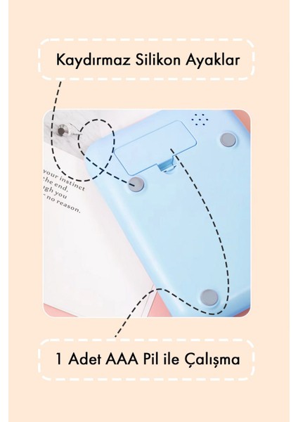 Renkli 12 Haneli Yuvarlak Tuşlu Mavi Hesap Makinesi, 4 Fonksiyonlu, Pratik ve Şık Tasarım fırsatları