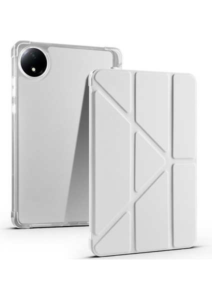 Redmi Pad Se 8.7 Uyumlu Kılıf Kalem Bölmeli Tri Folding Standlı Arkası Silikon Uyku Modlu