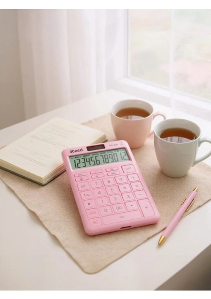 Pastel Pembe 12 Haneli Hesap Makinesi ND-30P, Şık ve Kullanışlı Tasarım fiyatları