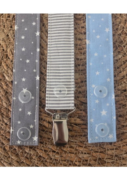 3’lü Set Bebek Emzik Askısı - Emzik Zinciri - Yenidoğan Kumaş Askı %100 Pamuk Yıkanabilir fiyatları