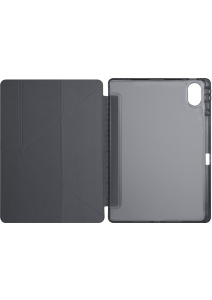 Huawei Matepad 12 x Uyumlu Kılıf Kalem Bölmeli Tri Folding Standlı Arkası Silikon Uyku Modlu modelleri
