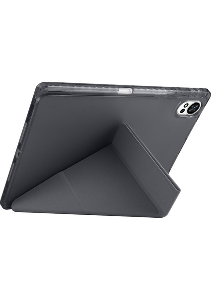 Huawei Matepad 12 x Uyumlu Kılıf Kalem Bölmeli Tri Folding Standlı Arkası Silikon Uyku Modlu indirimleri