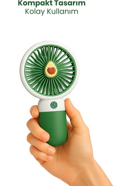 Mini Fan Şarjlı Taşınabilir El Vantilatörü Telefon Standı Meyve Figürlü USB Mini Fan 250MAH 5W Güçlü