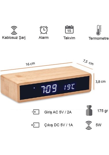 Kablosuz Şarj Standı Alarm ve Saat fırsatları