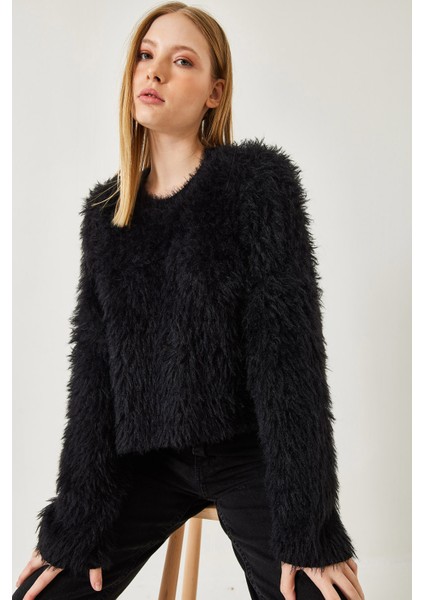 Kadın Tüylü Triko Kazak fiyatları