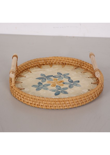 Mylamp Arus 22X3 cm Sedefli Rattan Tepsi & Duvar Dekoru fiyatları
