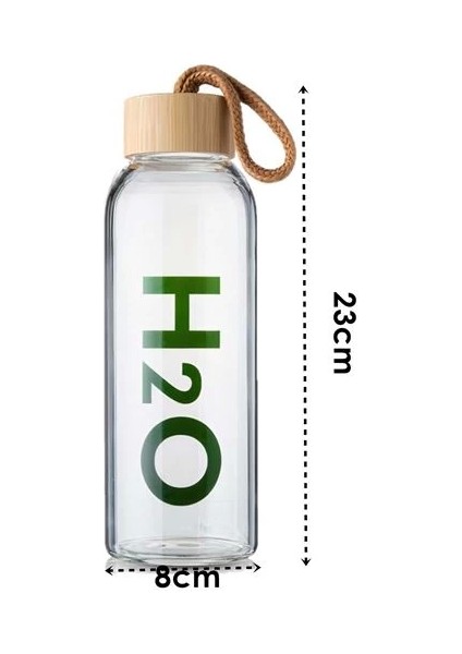 Transformacion Cam Matara - 800 ml Bambu Kapaklı Borosilikat Cam Matara - Ofis Matarası modelleri