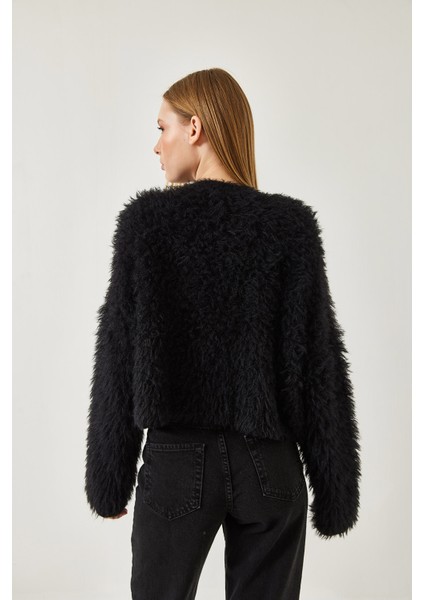 Kadın Tüylü Triko Kazak