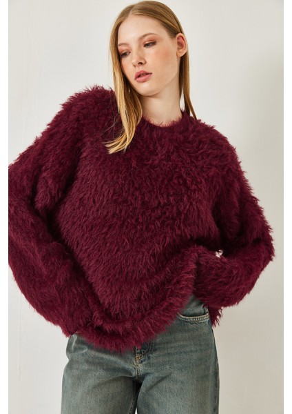 Kadın Tüylü Oversize Kazak fiyatları