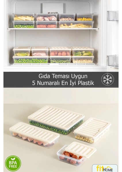 6 Adet 2400 ml Buzluk Derin Dondurucu Buzdolabı Düzenleyici Hava Almaz Saklama Kabı indirimleri