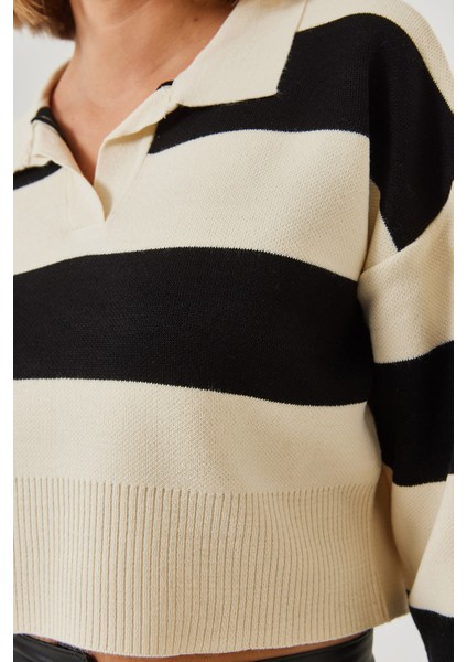 Kadın Polo Yaka Triko Kazak