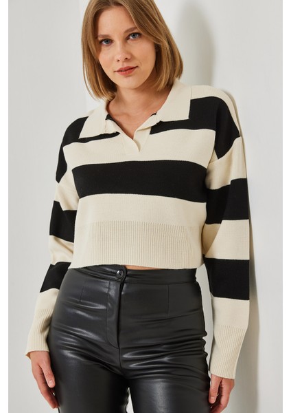 Kadın Polo Yaka Triko Kazak fiyatları