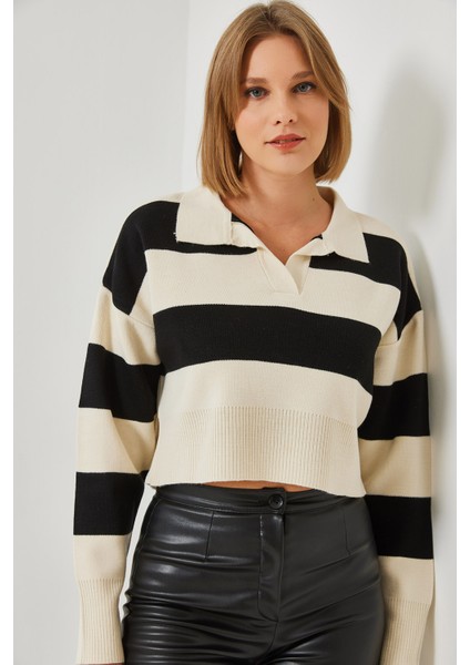 Kadın Polo Yaka Triko Kazak modelleri