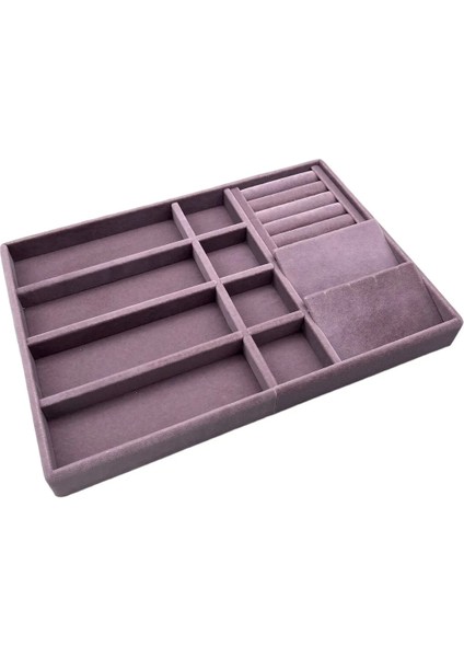 Helsinki Model Süet Kaplama Lila Renk 24/34 cm Takı Sergileme Standı