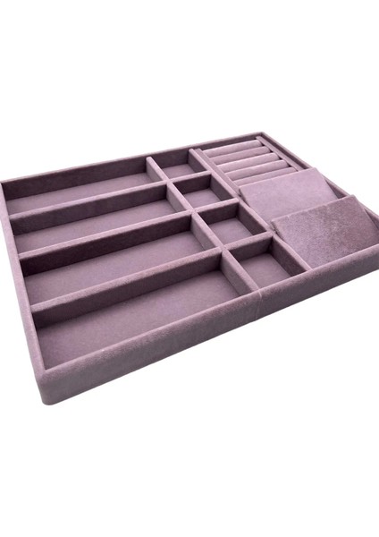 Helsinki Model Süet Kaplama Lila Renk 24/34 cm Takı Sergileme Standı modelleri