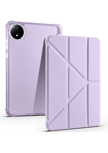 Redmi Pad Se 8.7 Uyumlu Kılıf Kalem Bölmeli Tri Folding Standlı Arkası Silikon Uyku Modlu