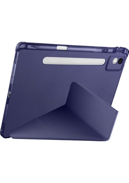 Lenovo Idea Tab Pro 12.7" Uyumlu Kılıf Kalem Bölmeli Tri Folding Standlı Arkası Silikon Uyku Modlu indirimleri