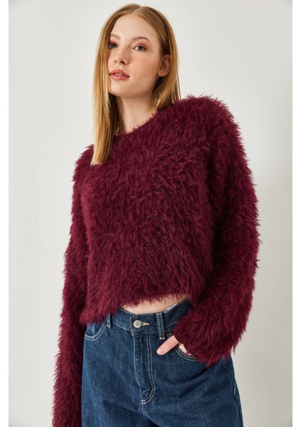 Kadın Tüylü Triko Kazak fiyatları