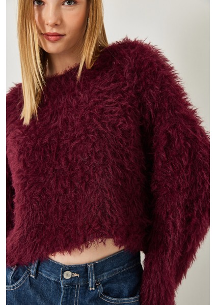 Kadın Tüylü Triko Kazak fırsatları