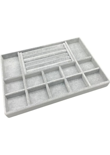 Istanbul Model Süet Kumaş Gri Renk 24/34 cm Takı Sergileme Standı