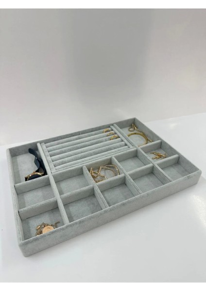 Istanbul Model Süet Kumaş Gri Renk 24/34 cm Takı Sergileme Standı modelleri